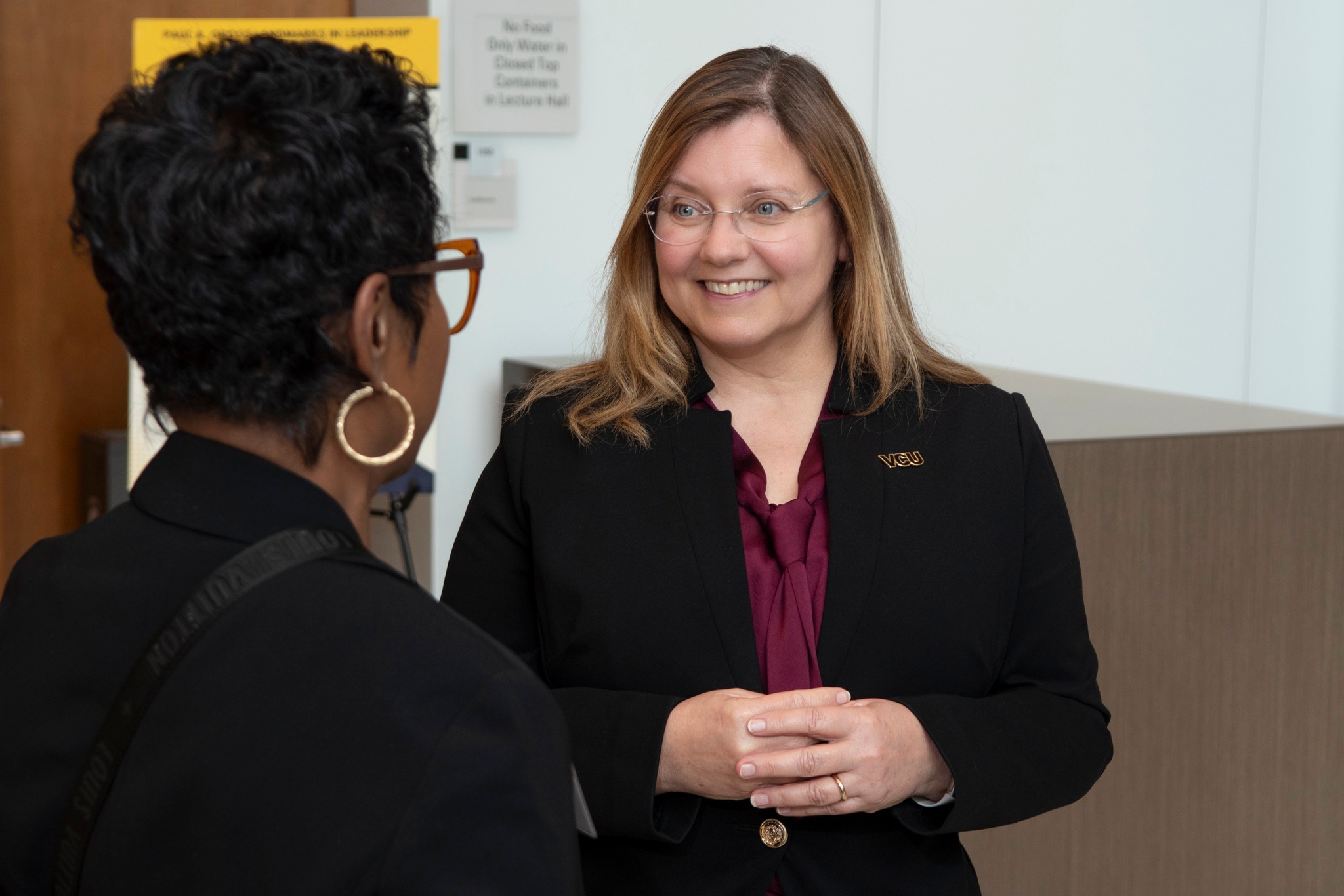Dean Amy Darragh with alumni
